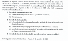 Reunião da Assembleia de Freguesia, Setembro 2020