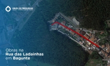 Obras na Rua das Ladainhas em Bagunte